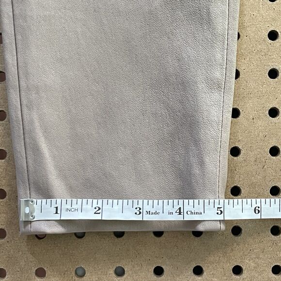 Helmut Lang Pants Womens Size 8 (30x26) Tan Brown Pure Lamb Leather Crashed Slim - Picture 11 of 11